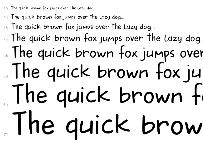 DK Buttered Toast font waterfall